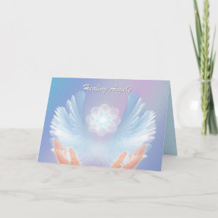 Healing Angels, Blue, Get Well Card
