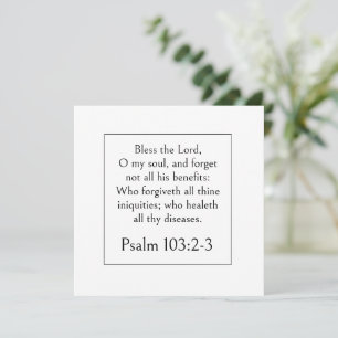 Healing Bible Verse, Psalm 103:2-3 Scripture, 