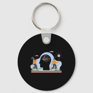 Healing Brain Mental Health Awareness Prevent Suic Key Ring