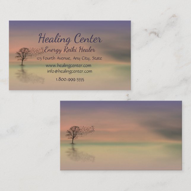 Healing Calm Peaceful Custom Business Card (Front/Back)