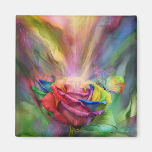 Healing Chakra Rose Art Magnet