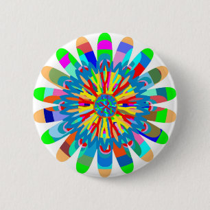 Healing Colour Energy: Inspiration from SunFlower 6 Cm Round Badge
