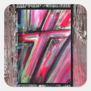 Healing Cross Square Sticker