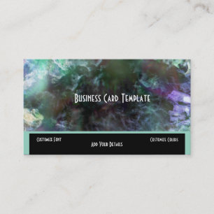 Healing Crystal Colours Teal Amethyst Business Card