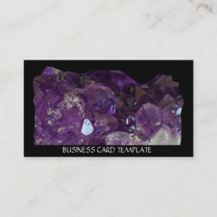 Healing Crystals Amethyst Business Card