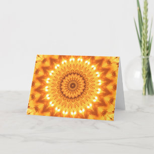 Healing Energy Sunny Mandala Card - Blank