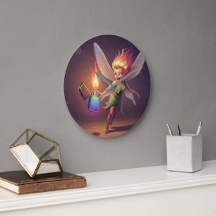 Healing Fairy Bridal Shower  Large Clock