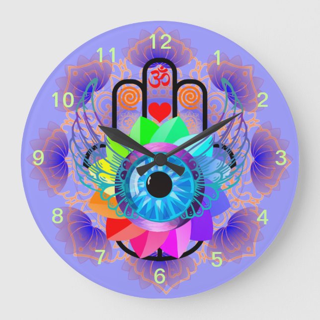 Healing Hamsa clock (Front)