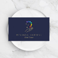 Healing Hand Logo Reiki, Massage Therapy Dark Blue