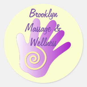 Healing Hand - Purple Classic Round Sticker