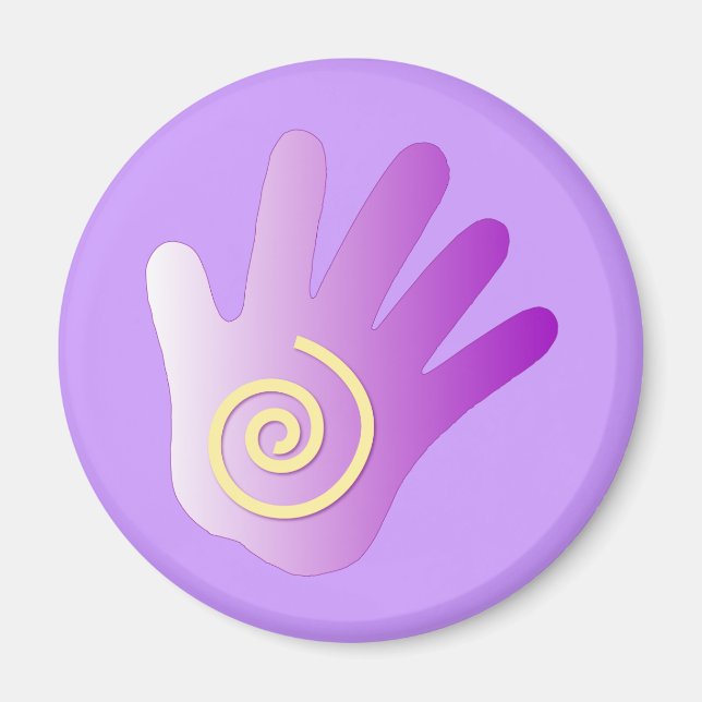 Healing Hand - Purple Magnet (Front)