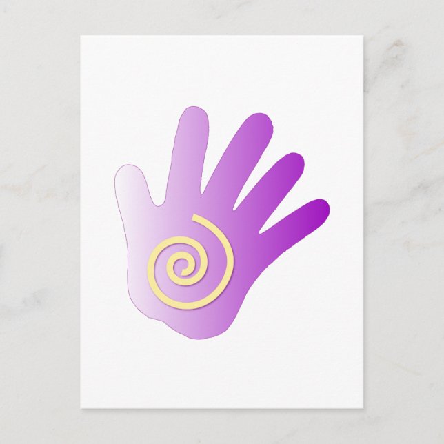 Healing Hand - Purple Postcard (Front)