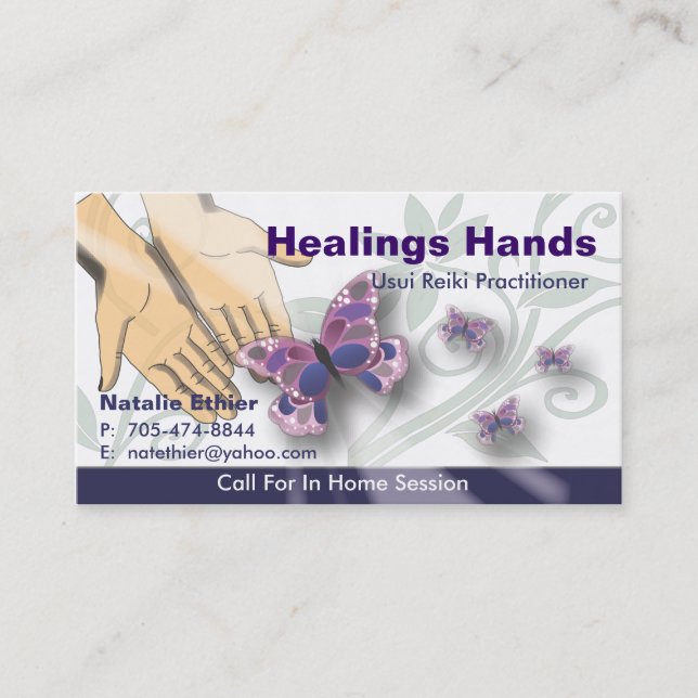 Healing Hands - Business Card-1 Card (Front)