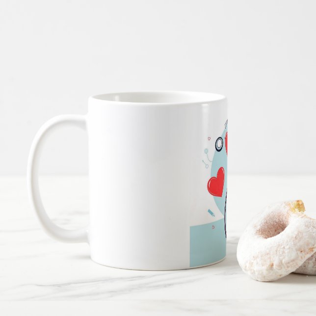 Healing Hands, Caring Hearts – Nurse & Doctor Appr Coffee Mug (With Donut)