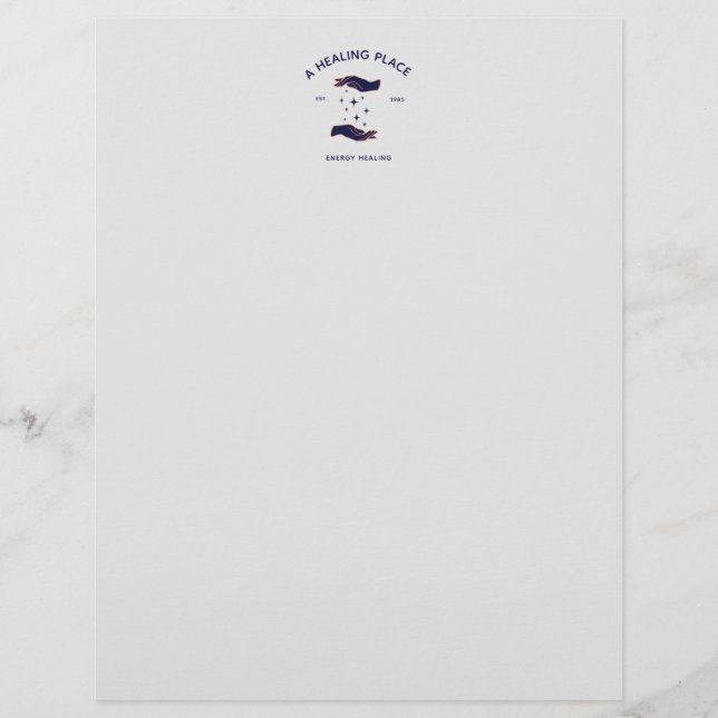 Healing hands Energy Healer Letterhead (Front)