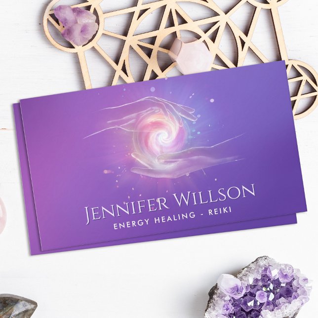 Healing Hands- Energy Healing - Reiki Business Card (Creator Uploaded)