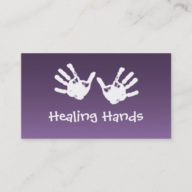 Healing Hands Massage - Reiki Business Card (Front)