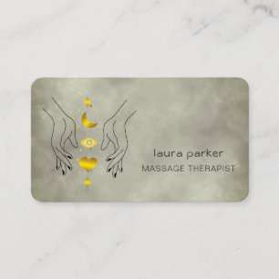 Healing Hands Massage Thearapist Holistic Fitness Business Card
