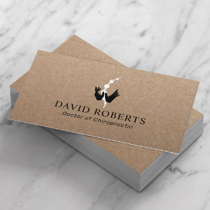 Healing Hands & Spine Chiropractic Rustic Kraft Business Card