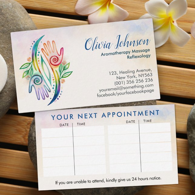 Healing Hands - Watercolor Business Card (Creator Uploaded)