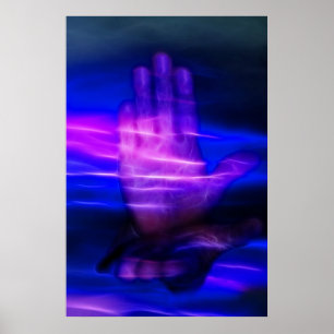 Healing Hands with energy Poster