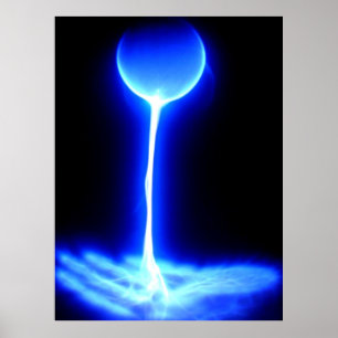 Healing hands with the universal source blue white poster