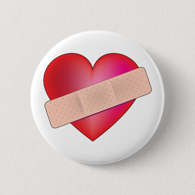 Healing Heart 6 Cm Round Badge (Front)