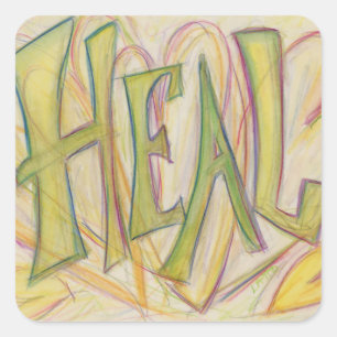 Healing Heart Word Art Inspirational Decal Sticker