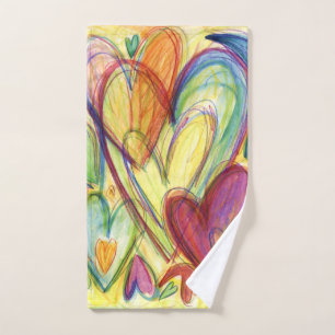 Healing Hearts Art Hand Towel
