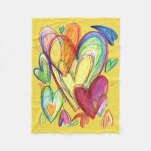 Healing Hearts Art Soft Fleece Custom Blankets