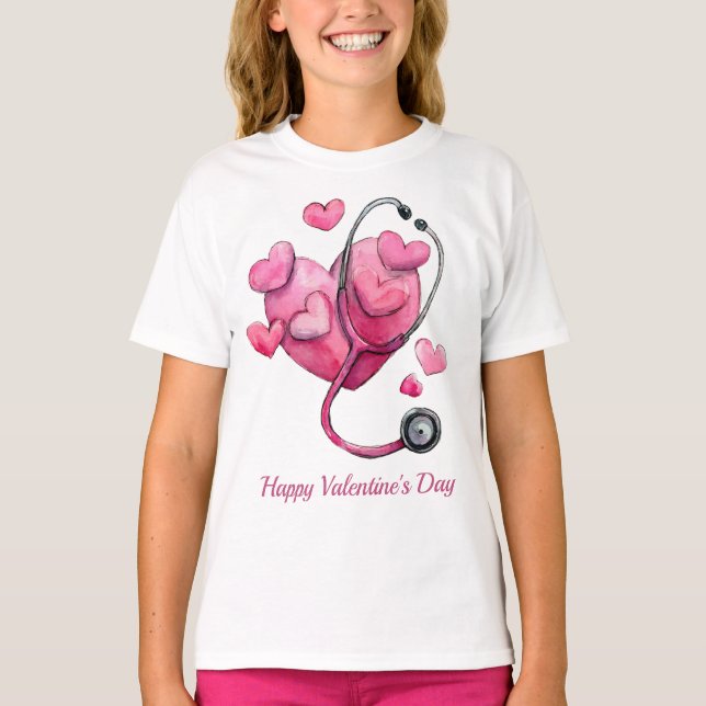Healing Hearts Valentine Design T-Shirt (Front)