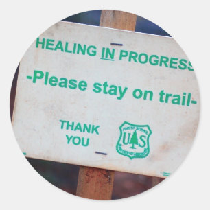 Healing In Progress Classic Round Sticker