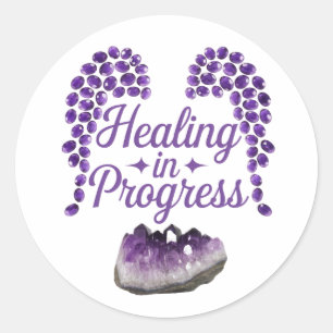Healing in Progress Inner Peace Loading Classic Round Sticker