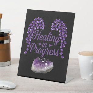 Healing in Progress  Inner Peace Loading  Pedestal Sign