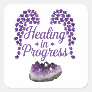 Healing in Progress Inner Peace Loading Square Sticker