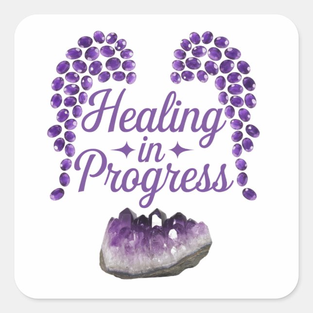 Healing in Progress  Inner Peace Loading  Square Sticker (Front)