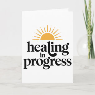 Healing In Progress Mental Health Positivity Appar Card