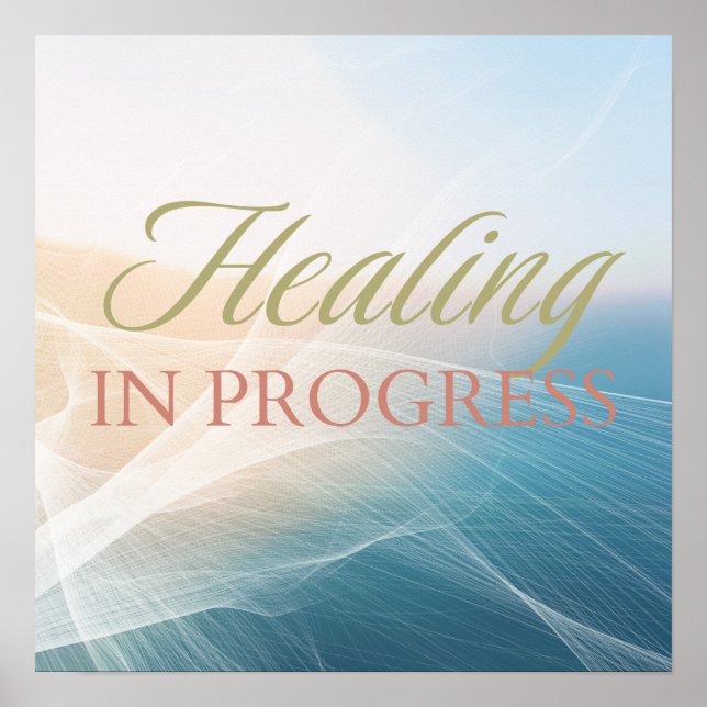 Healing in Progress Poster – Minimalist Inspiratio (Front)