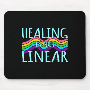 Healing Is Not Linear Mental Health Awareness Grap Mouse Pad