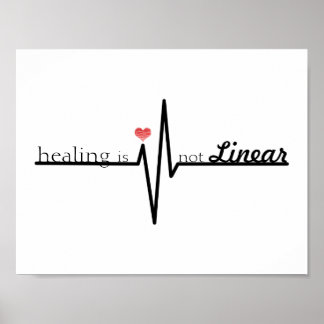 Healing Is Not Linear- Mental Health Awareness Poster
