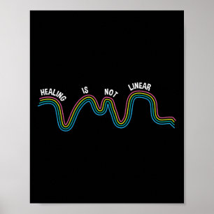 Healing Is Not Linear - Mental Health Awareness Poster