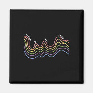 Healing Is Not Linear Mental Health Awareness Rain Magnet