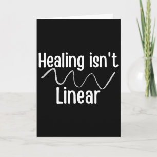 Healing Isn't Linear Motivational Mental Health Aw Card
