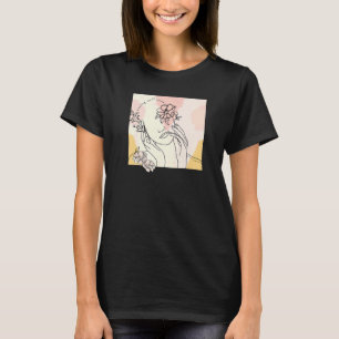 Healing Isn't Linear Women Mental Health Line Draw T-Shirt