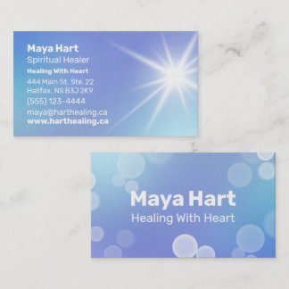 Healing Light Purple Blue Business Card