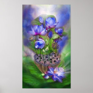 Healing Lotos - Third Eye Fine Art Poster/Print Poster