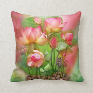 Healing Lotus Root Chakra Art Decorator Pillow