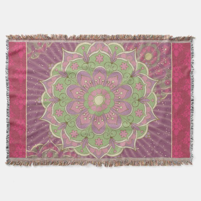 Healing Mandala - Throw Blanket (Front)