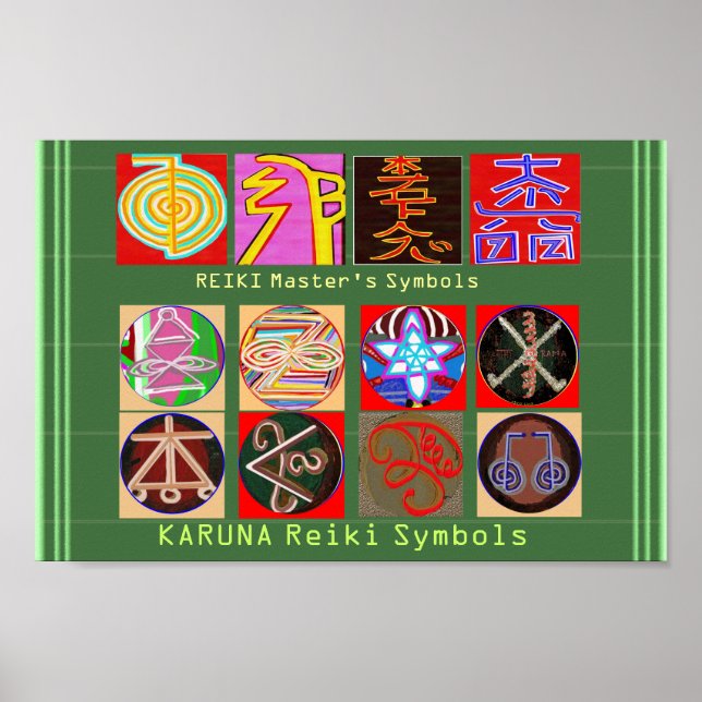Healing Master's Symbols - Premium Paper Poster (Front)