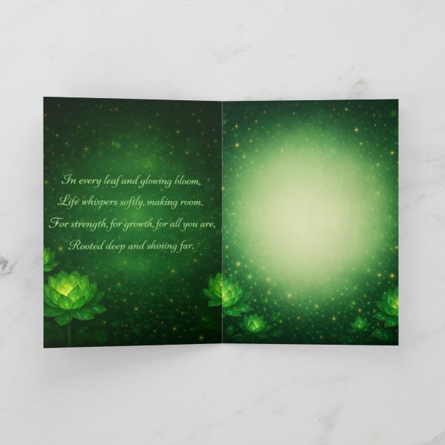Healing Message Growth Renewal and Calm Card (Inside)